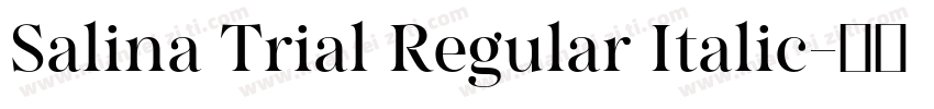 Salina Trial Regular Italic字体转换